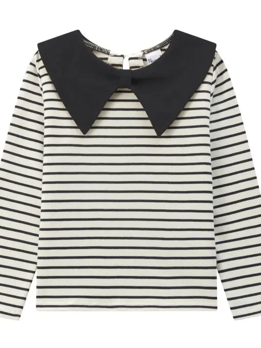 Jersey Rayas Cuello Volante