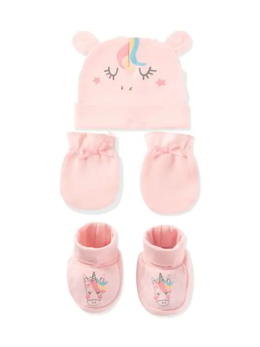 Set de gorro manoplas y patuco