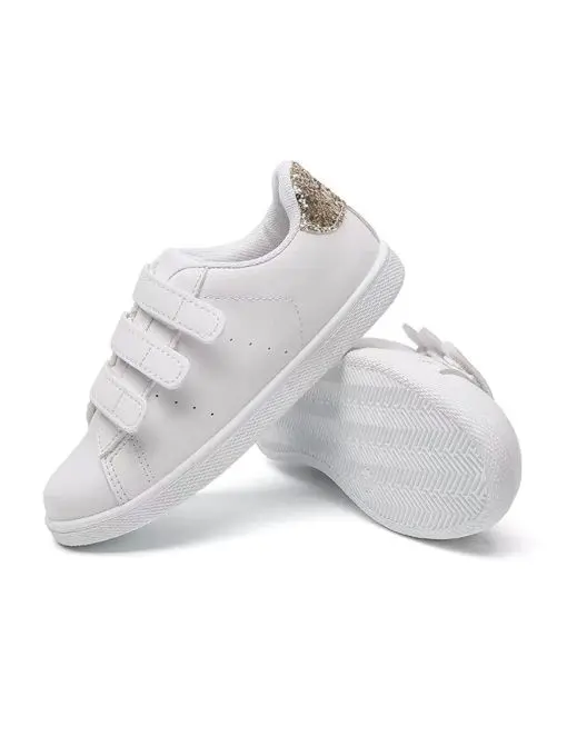 Zapatilla velcro blanca