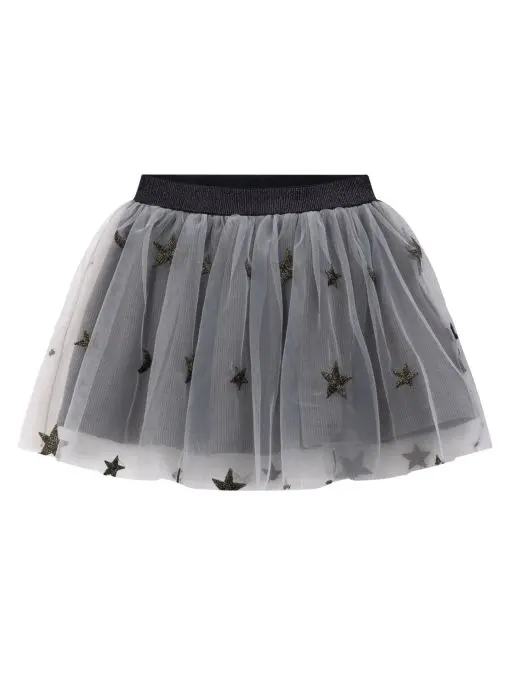 Falda gris Tul dorado estrella