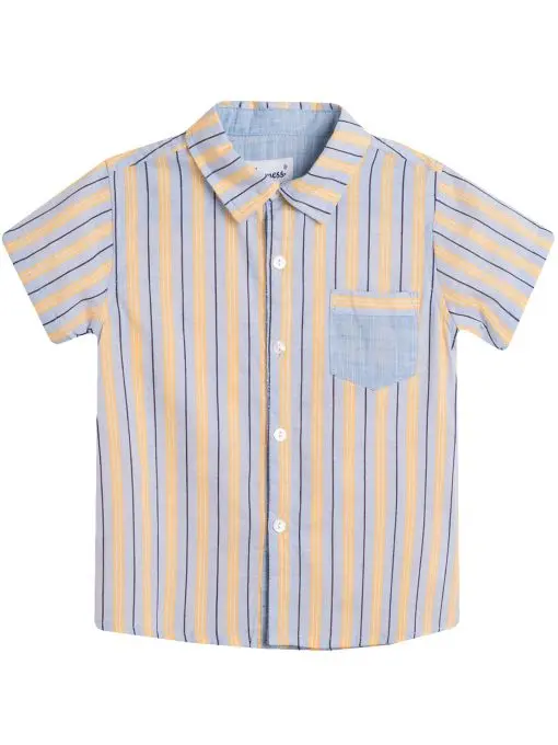 Camisa rayas amarilla y celest