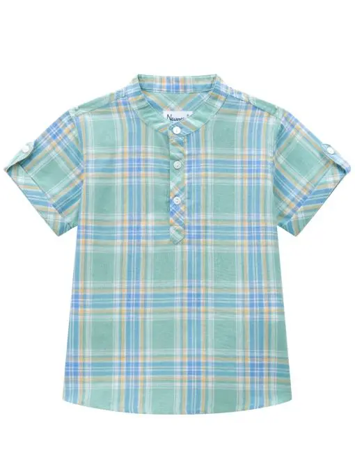 Camisa cuello Mao de cuadros